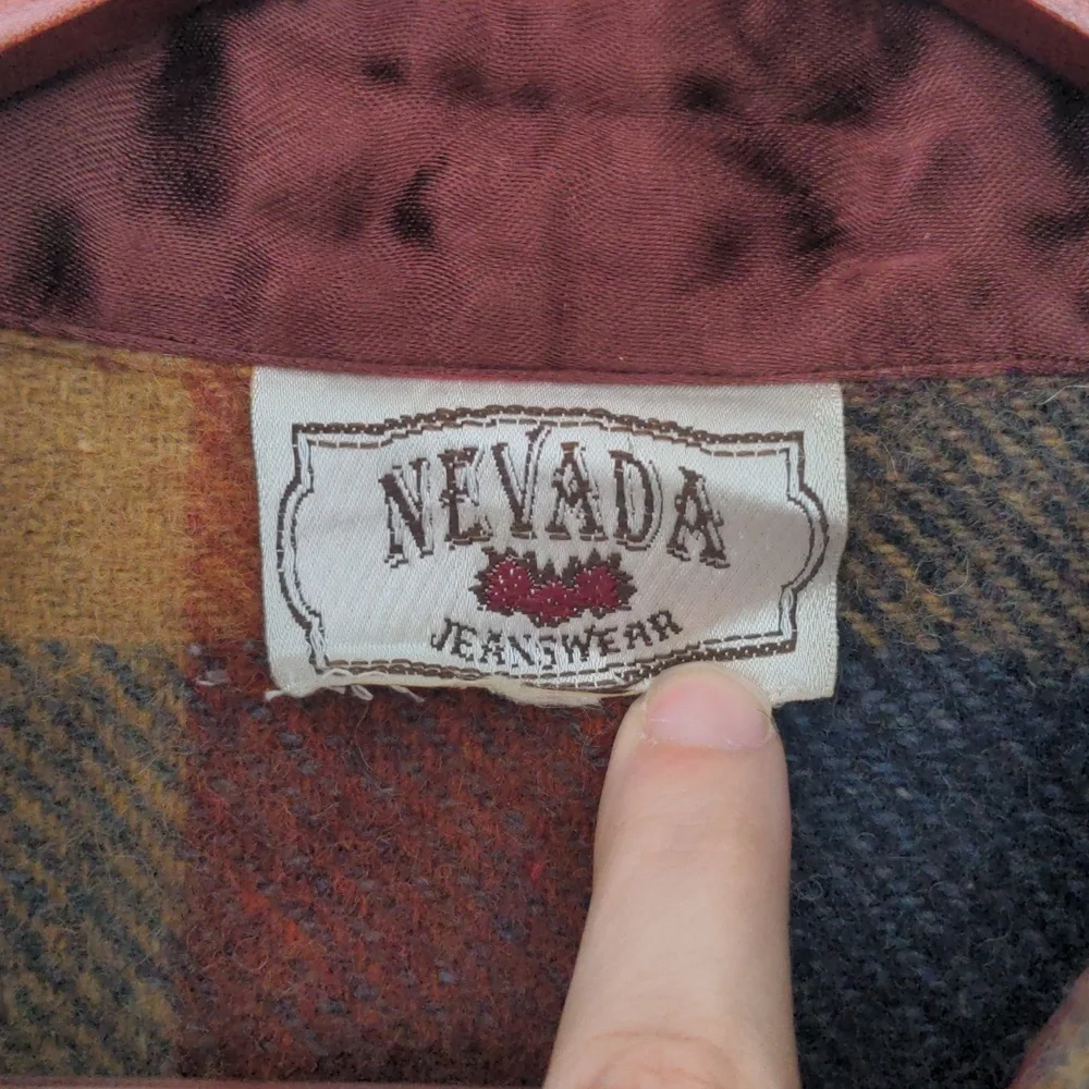 Plaid wool blend cropped shacket small - Picture 2 of 5